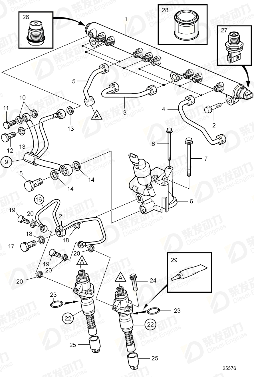 VOLVO Injection pump 3801283 Drawing